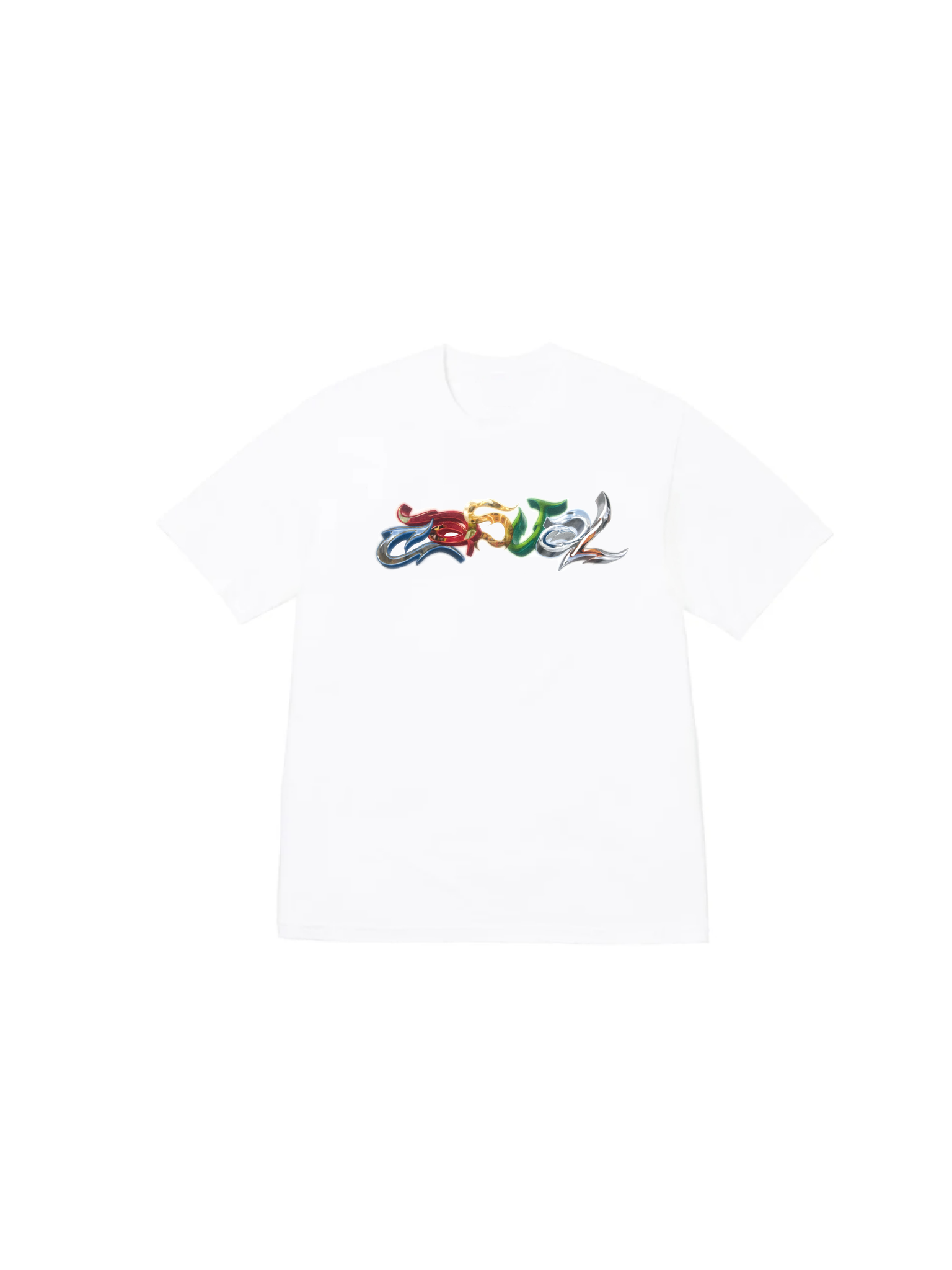 Colours Script Tee (White)
