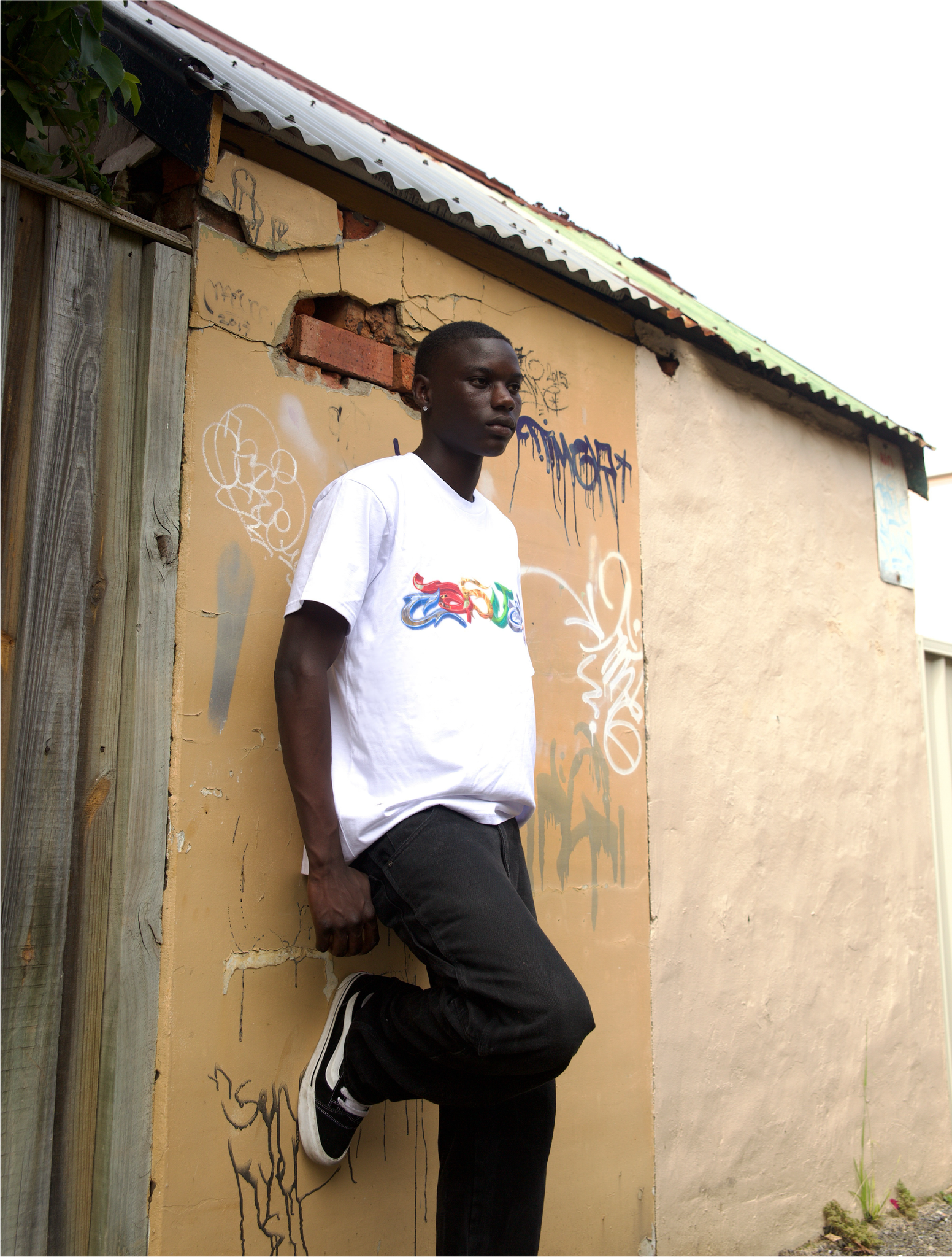 Colours Script Tee (White)